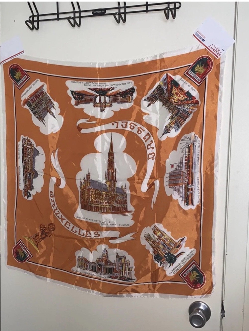 Souvenir Scarf Brussel Grand Hotel Made in Japan